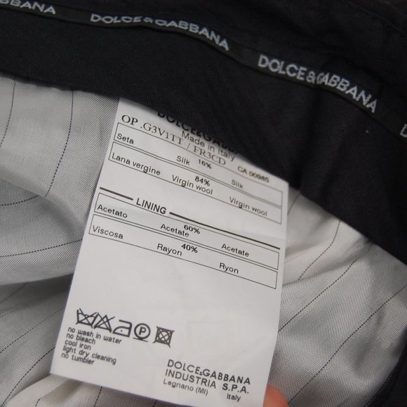 Dolce and Gabbana Pin Strip Dress Pants Gray 48 - Picture 5 of 8